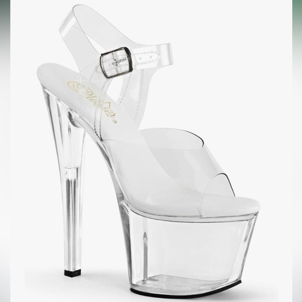 (Clear) Pleaser Shoes 7 Inch Heels
